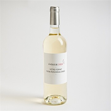 Etiquette de bouteille communion vierge (9,5 cm x 9,5 cm) - Mise en situation