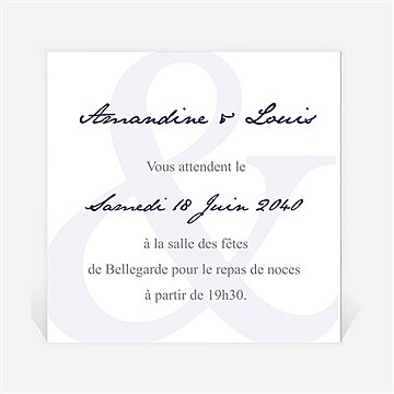 Carton d'invitation mariage in love
