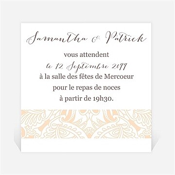 Carton d'invitation mariage réf. N300804