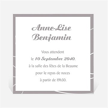 Carton d'invitation mariage notre danse