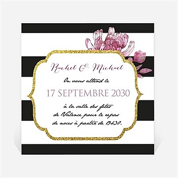 Carton d'invitation mariage réf. N300822