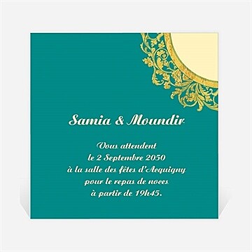 Carton d'invitation mariage réf. N300878