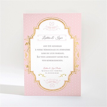Remerciement mariage joli macaron - Dos de la carte