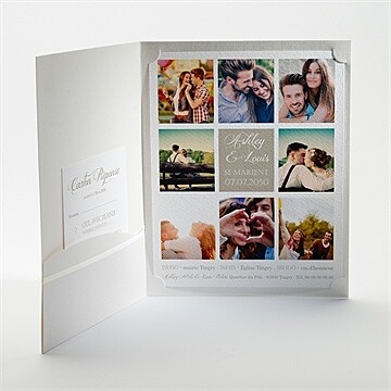 Faire-part mariage notre annonce en photos - Intérieur de la pochette