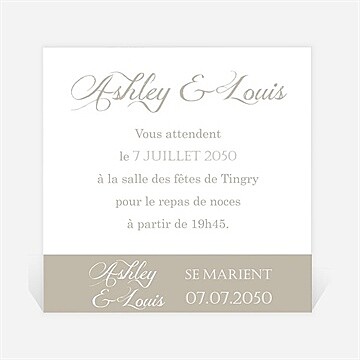 Carton d'invitation mariage réf. N300897