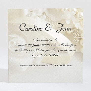 Carton d'invitation mariage réf. N300906