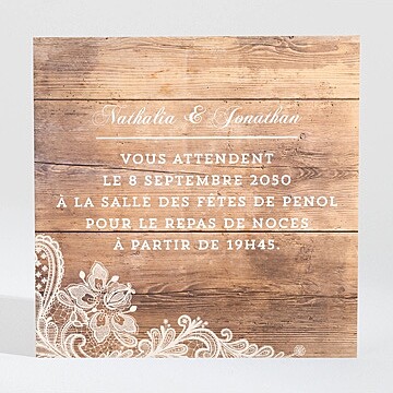 Carton d'invitation mariage réf. N300917