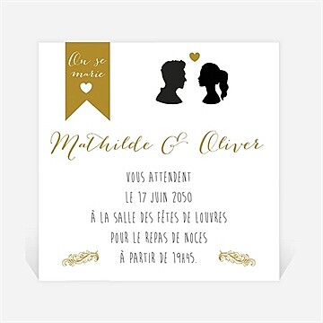 Carton d'invitation mariage réf. N300950