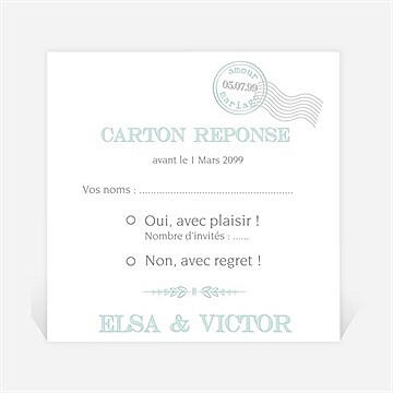 Carton réponse mariage on s'envole