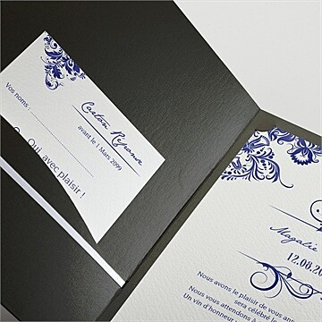 Faire-part mariage faïence et porcelaine - Détail du faire-part