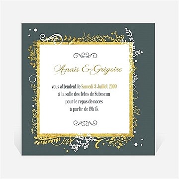 Carton d'invitation mariage réf. N300983