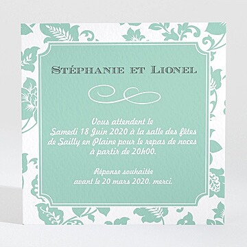 Carton d'invitation mariage réf. N3001004