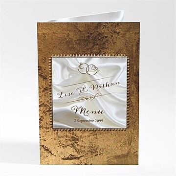 Menu mariage cadre cuivré