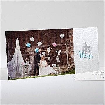 Remerciement mariage joli manège vintage