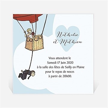 Carton d'invitation mariage réf. N3001110