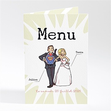Menu mariage le super héros dit oui!