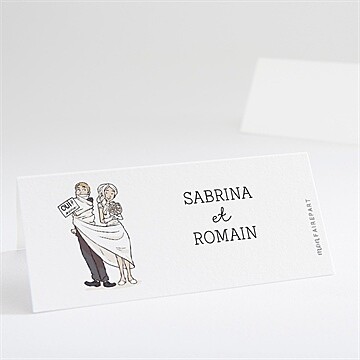 Marque-place mariage mariage original en humour