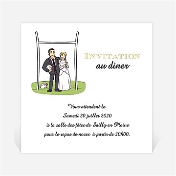 Carton d'invitation mariage réf. N3001122