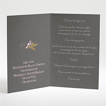 Menu baptême annonce surprise - Menu ouvert