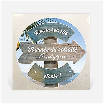 Etiquette de bouteille départ retraite vacances méritées ! - Etiquette