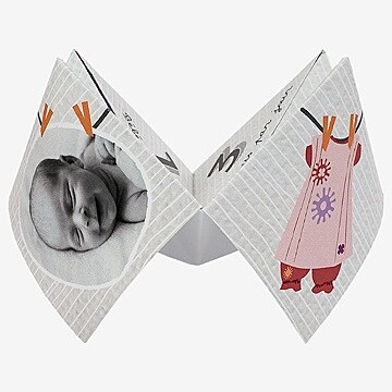 Faire-part naissance original et sympa - Vue de côté 1