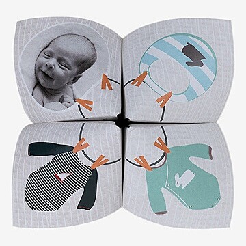 Faire-part naissance petites tenues photo vintage