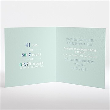 Carte invitation départ à la retraite l'heure a sonné... - Intérieur de la carte