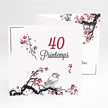 Invitation anniversaire 40 printemps