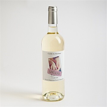 Etiquette de bouteille baptême scotch délicat - Mise en situation