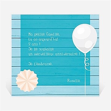 Carte anniversaire carte anniversaire - Dos de la carte