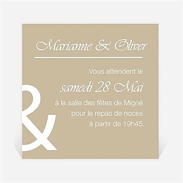 Carton d'invitation mariage réf. N300855