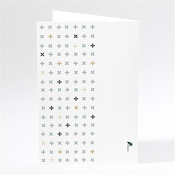 Menu communion ambiance art déco - Dos du menu