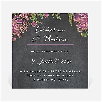 Carton d'invitation mariage réf. N3001219