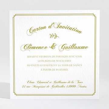 Carton d'invitation mariage réf. N3001243