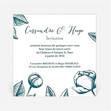 Carton d'invitation mariage réf. N3001254