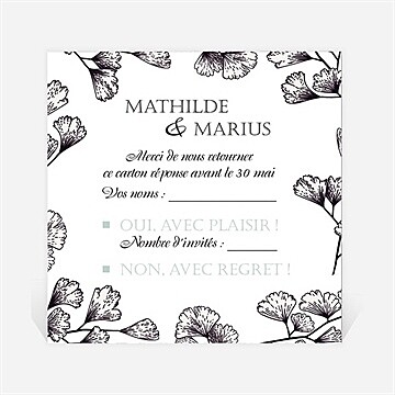 Carton réponse mariage univers retro