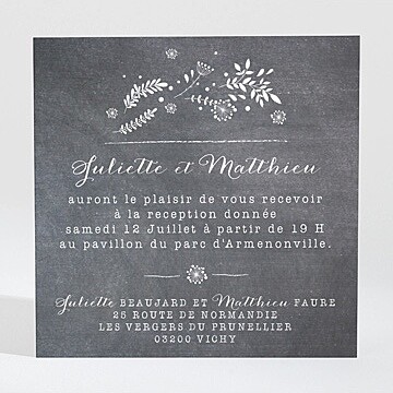 Carton d'invitation mariage réf. N3001270