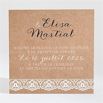 Carton d'invitation mariage réf. N3001273