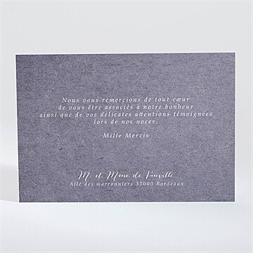 Remerciement mariage voiture classique - Dos de la carte