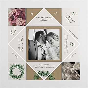 Remerciement mariage ronde de bonheur - Vue intérieure