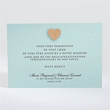 Remerciement mariage notre roman photo - Dos de la carte
