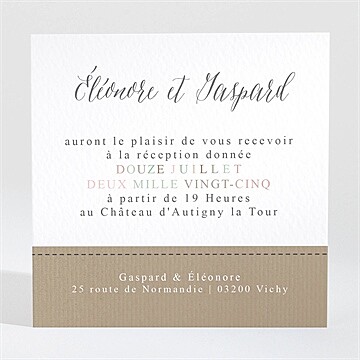 Carton d'invitation mariage réf. N3001334