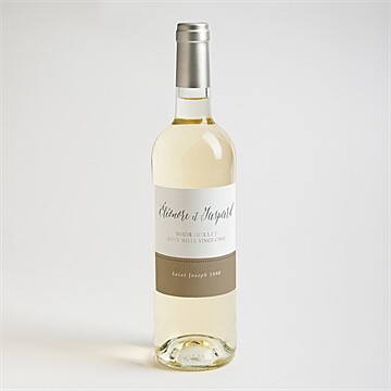 Etiquette de bouteille mariage kraft et ficelle - Mise en situation