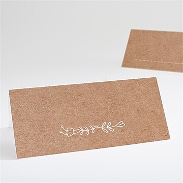 Marque-place mariage kraft vintage étiquette