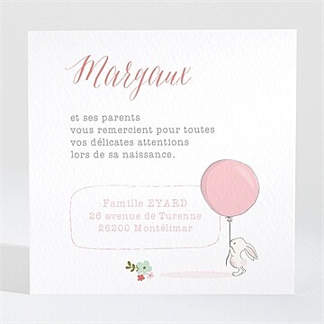 Remerciement naissance tendre guirlande