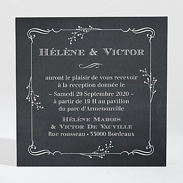 Carton d'invitation mariage réf. N3001369