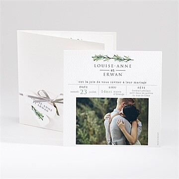 Faire-part mariage poésie et photo