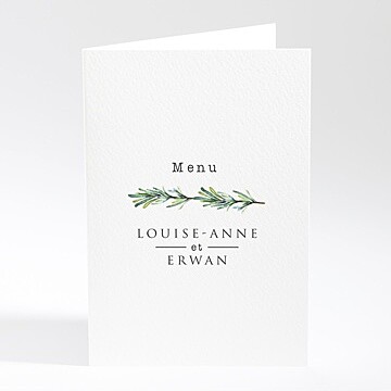 Menu mariage poésie et photo
