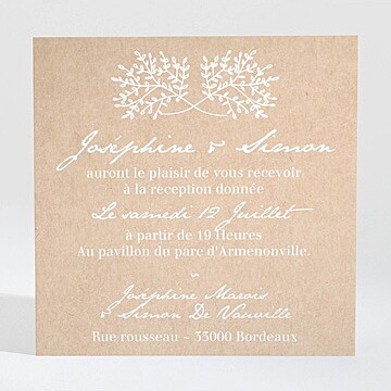 Carton d'invitation mariage réf. N3001379
