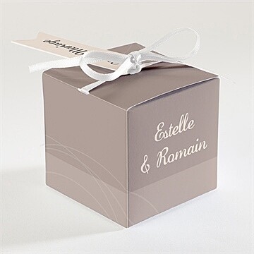 Boîte de dragées mariage le duo - Dos de la boîte